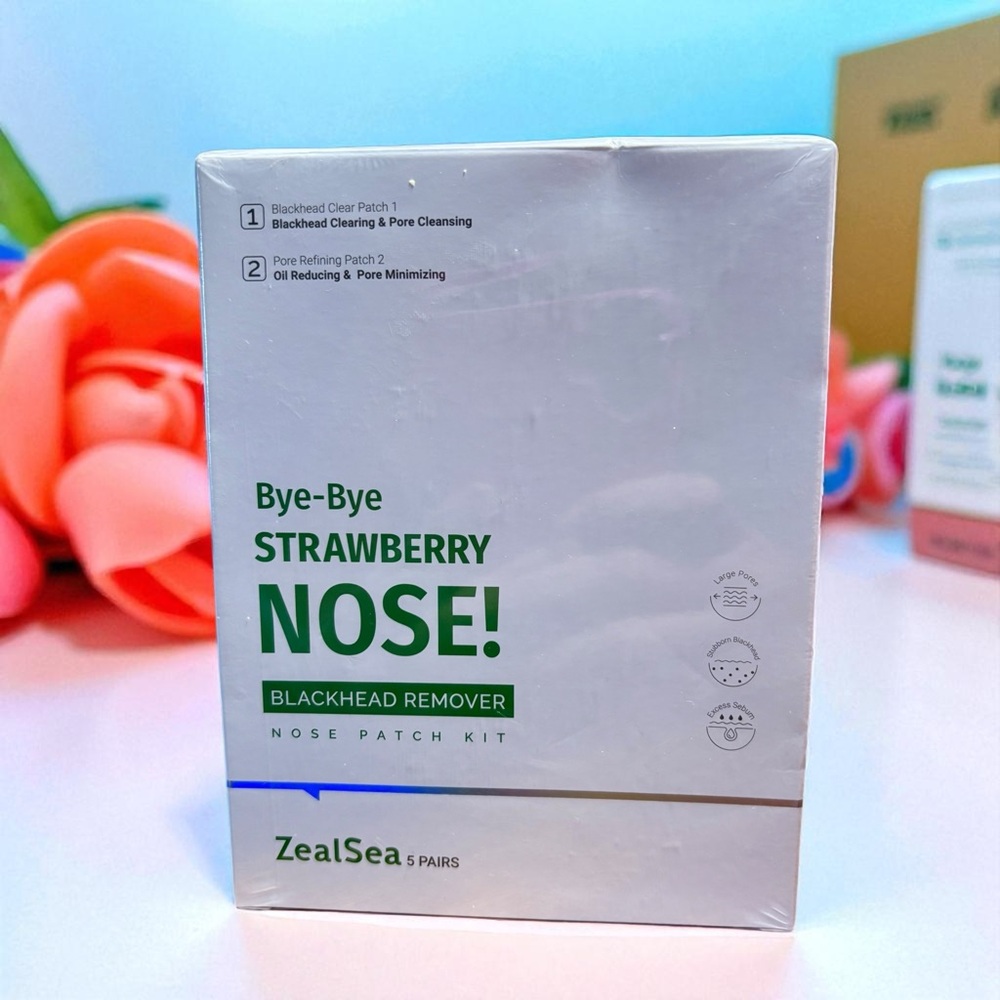 🦄 4/$20 Bye-bye Strawberry Nose Blackhead Remover Nose Patch Kit 5 Pairs NIB